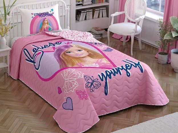 Стеганое покрывало TAC Disney 160*220 - Tac Barbie Winter p-60290759 фото