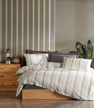 Постільна білизна Saheser - Avva dark grey євро 200*220 30301 фото