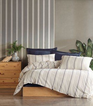 Постільна білизна Saheser - Avva navy blue євро 200*220 30303 фото