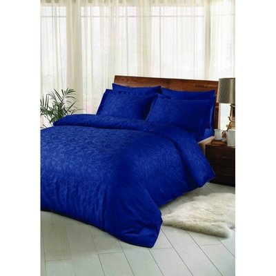 Двухспальное евро постельное белье Tac жаккард - Brinley lacivert синий р-60266703 фото