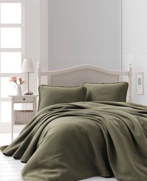 Жаккардовое покрывало с наволочками Saheser - Liv khaki евро 30264 фото