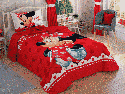 Стеганое покрывало TAC Disney - Minnie Minnie Lovely 160*220см + наволочка p-60252821 фото